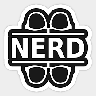 Nerd (white) Sticker